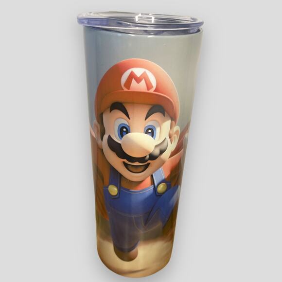 *BRAND NEW* Super Mario Brothers 28oz Insulated Tumbler/Cup/Mug. Custom Made - Picture 1 of 4